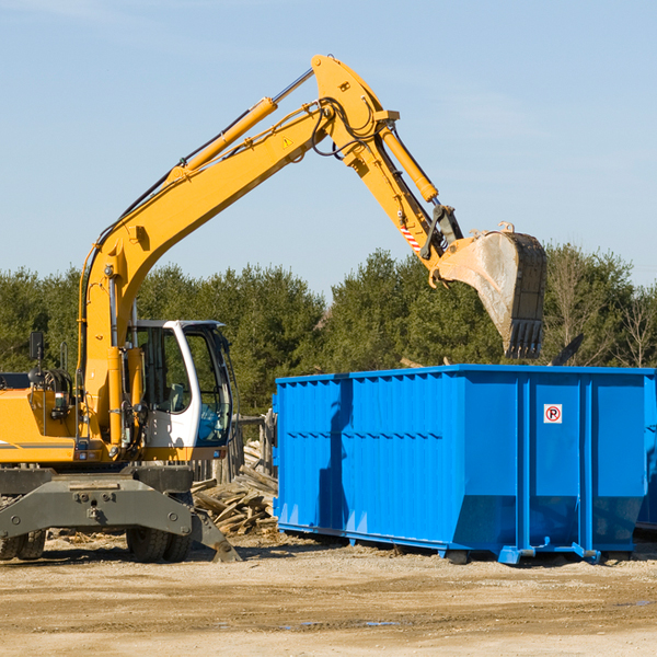 what size residential dumpster rentals are available in Fieldsboro